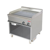 Fry-top electric 850mm, platou neted, pe suport deschis, Linia 900, Arisco